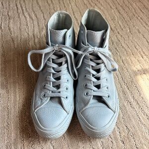 Light Blue High-Top Leather Converse